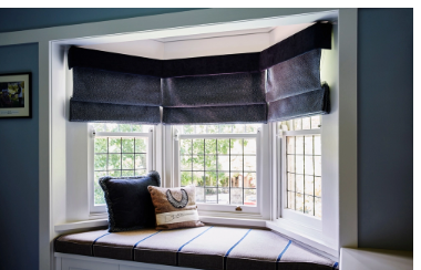 Bay window seat with multiple glass panes