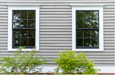 Two double-hung exterior windows